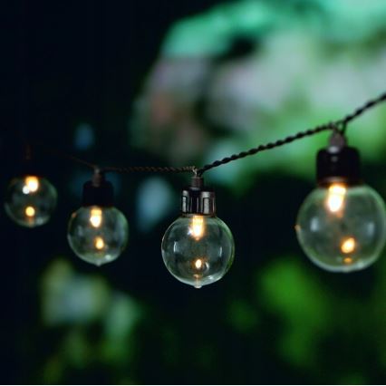 LED Solární dekorační řetěz 30xLED/8 funkcí 500 mAh 10,6 m IP67 teplá bílá