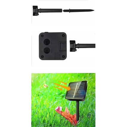 LED Solární dekorační řetěz 30xLED/8 funkcí 500 mAh 6,5 m IP67 teplá bílá