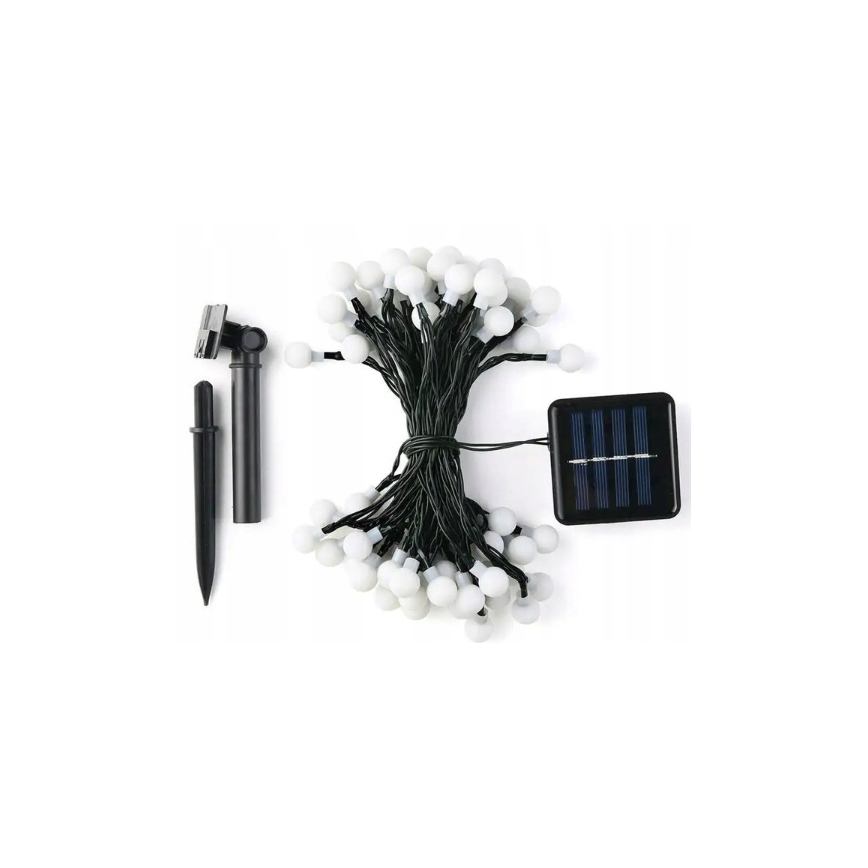 LED Solární dekorační řetěz 30xLED/8 funkcí 500 mAh 6,5 m IP67 teplá bílá