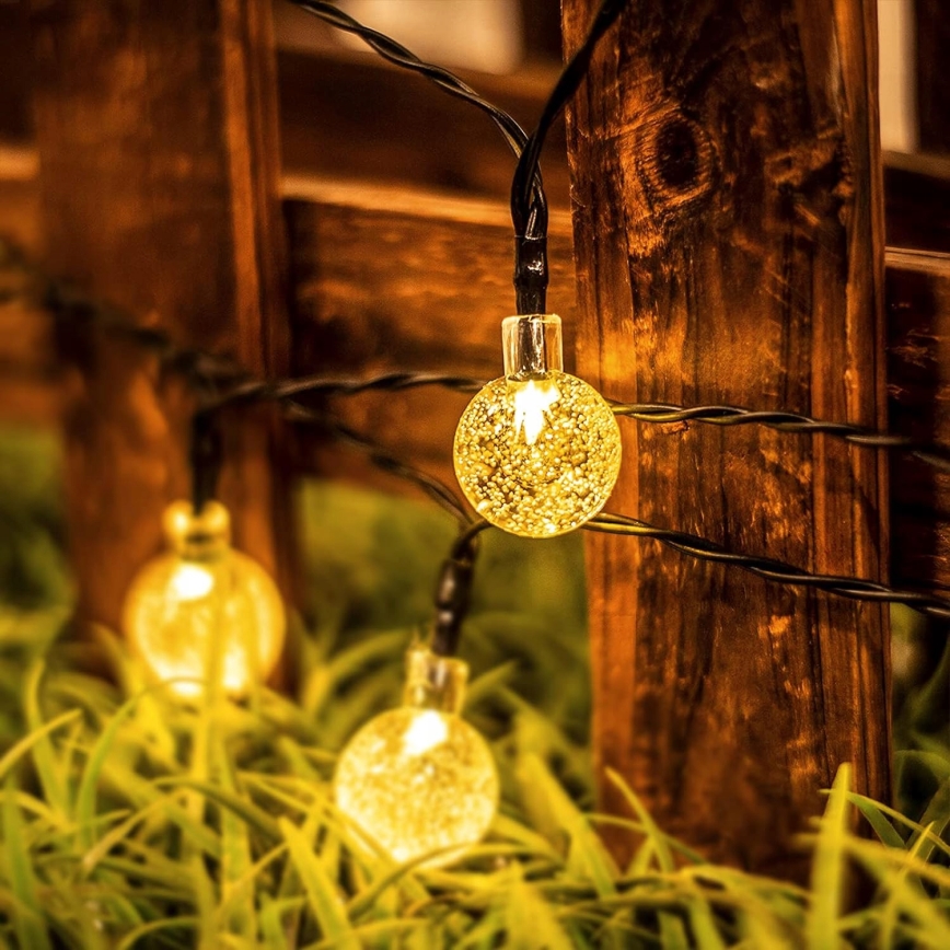 LED Solární dekorační řetěz 50xLED/8 funkcí 500 mAh 9,5 m IP67 teplá bílá