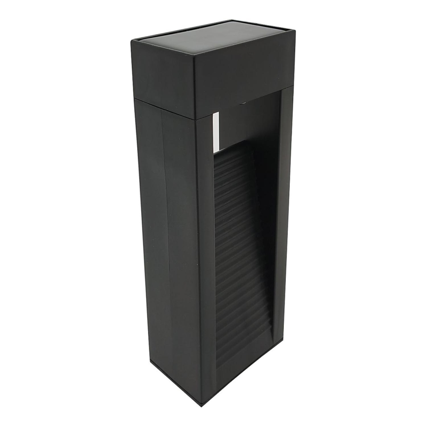 LED Solární lampa 2xLED/1,2V 200 mAh IP44 černá