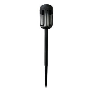 LED Solární lampa FLAME LED/1,2V 100 mAh 1800K 37 cm IP44 černá