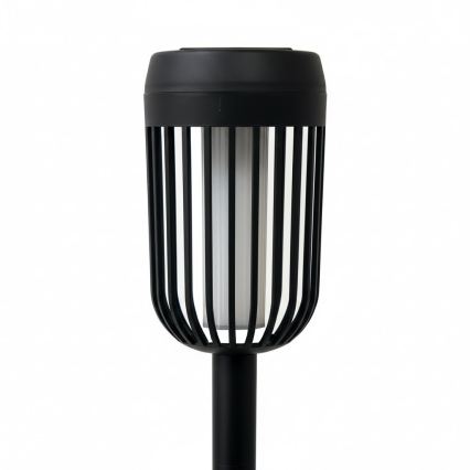 LED Solární lampa FLAME LED/1,2V 100 mAh 1800K 37 cm IP44 černá