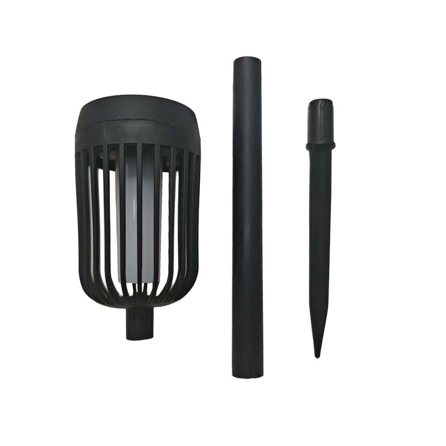 LED Solární lampa FLAME LED/1,2V 100 mAh 1800K 37 cm IP44 černá