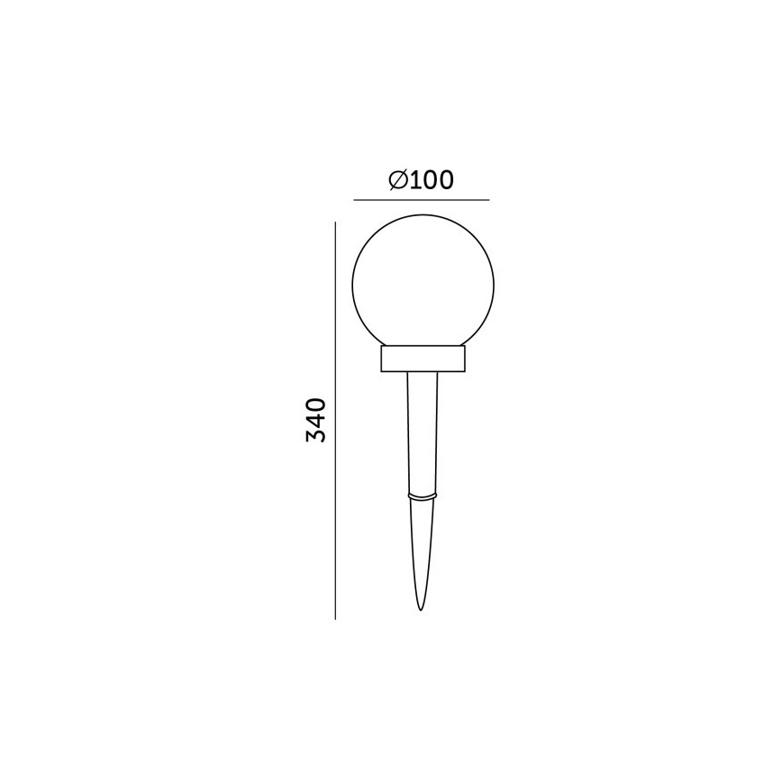 LED Solární lampa GLEAM LED/1,2V 3000K IP44 40 mAh čirá/černá