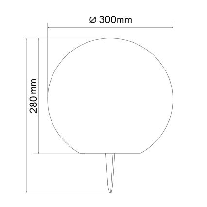 LED Solární lampa KULA LED/3,2V 3000/4000/6500K pr. 30 cm 600 mAh IP65 bílá
