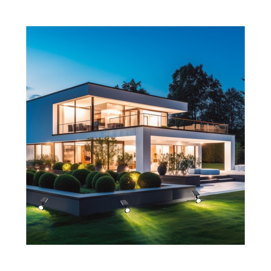 LED Solární lampa LANCE LED/3,7V 6000K IP44 1500 mAh