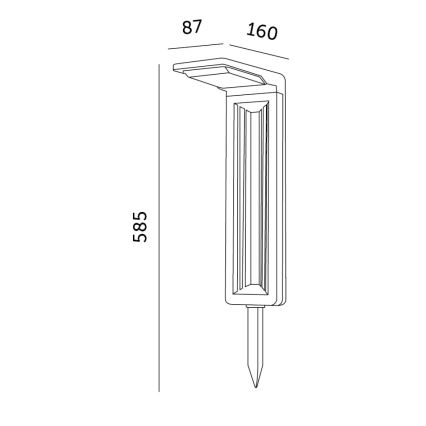 LED Solární lampa LED/0,2W/3,7V 6500K IP44 2200 mAh