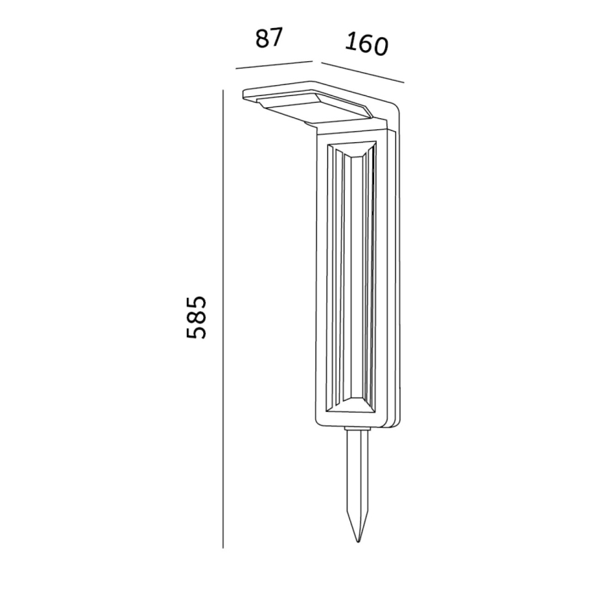 LED Solární lampa LED/0,2W/3,7V 6500K IP44 2200 mAh
