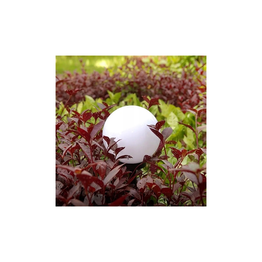 LED Solární lampa LED/1,2V 6500K 200 mAh pr. 20 cm IP44 bílá/černá