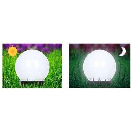 LED Solární lampa LED/1,2V 6500K 200 mAh pr. 20 cm IP44 bílá/černá