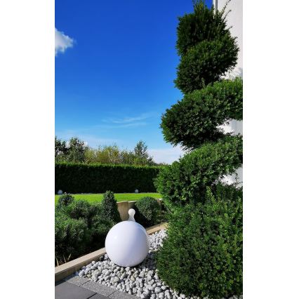 LED Solární lampa LED/1,2V 6500K 200 mAh pr. 25 cm IP44 bílá/černá