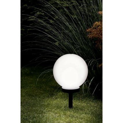 LED Solární lampa LED/1,2V 6500K 200 mAh pr. 25 cm IP44 bílá/černá