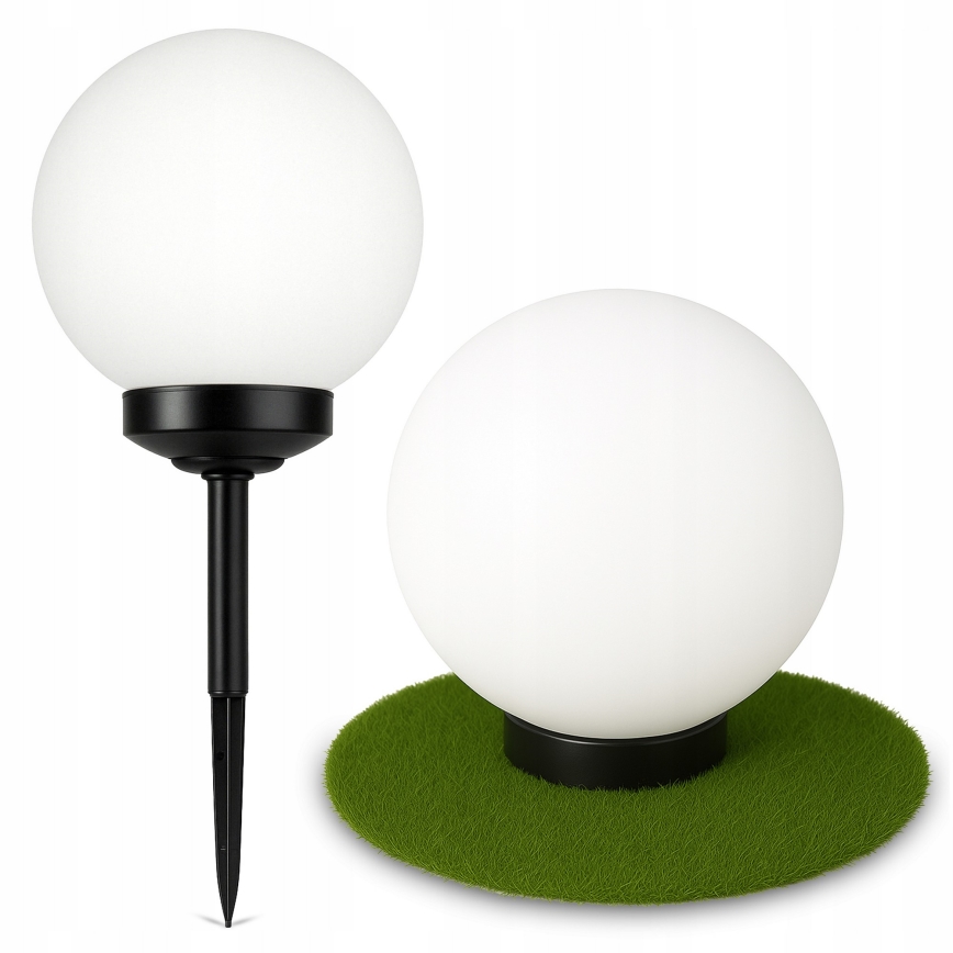 LED Solární lampa LED/1,2V 6500K 200 mAh pr. 25 cm IP44 bílá/černá