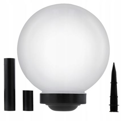 LED Solární lampa LED/1,2V 6500K 200 mAh pr. 25 cm IP44 bílá/černá