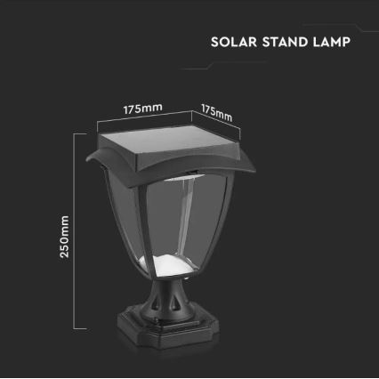 LED Solární lampa LED/2W/3,7V 3000/6000K IP65