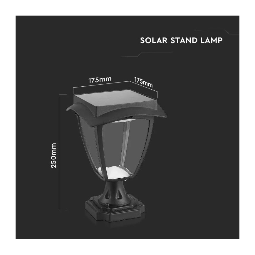 LED Solární lampa LED/2W/3,7V 3000/6000K IP65