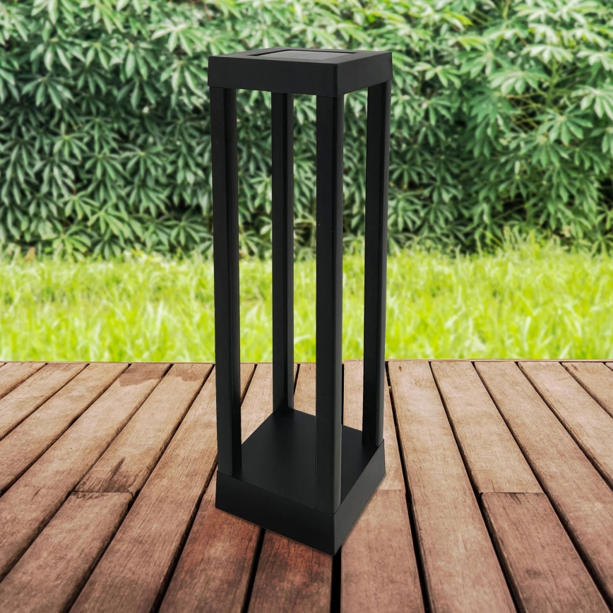 LED Solární lampa PALERMO LED/3,7V 500 mAh 35 cm IP44 černá