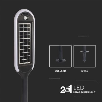 LED Solární lampa se senzorem BOLLARD LED/5W/5,5V 70 cm 3000K IP65