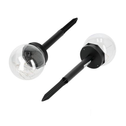 LED Solární lampa se senzorem GLEAM LED/1,2V 3000K IP44 40 mAh čirá/černá