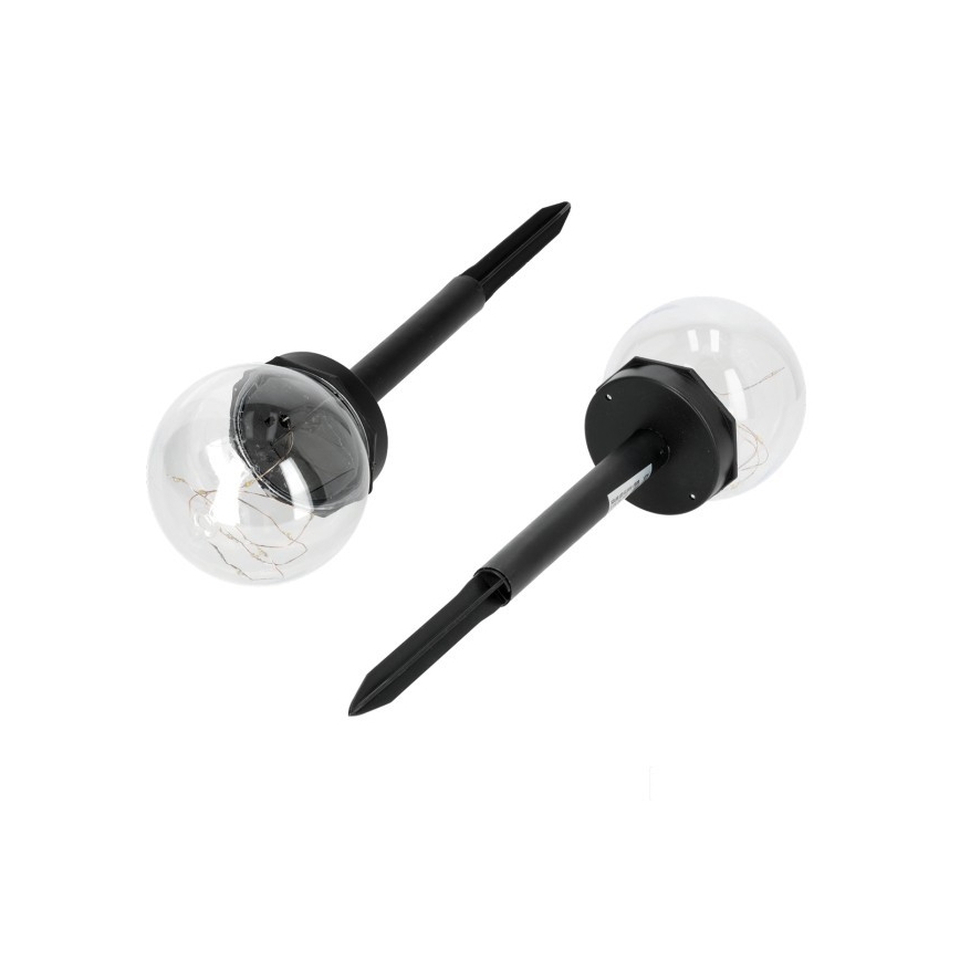 LED Solární lampa se senzorem GLEAM LED/1,2V 3000K IP44 40 mAh čirá/černá