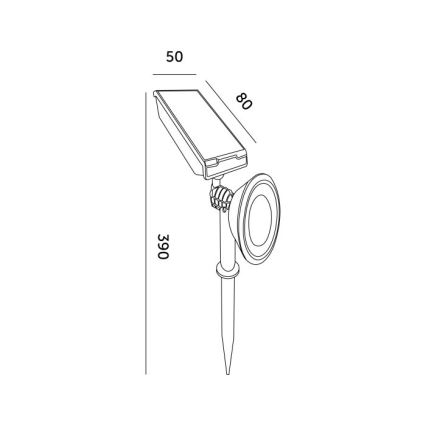 LED Solární lampa se senzorem LANCE LED/1xAA 4000K IP44 300 mAh