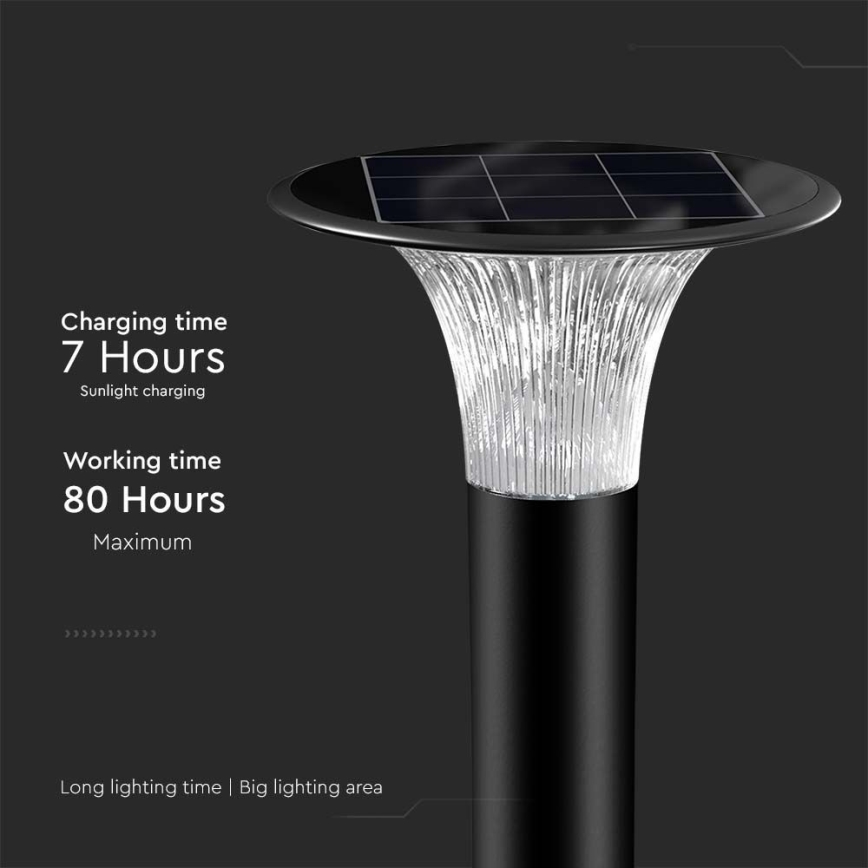 LED Solární lampa se senzorem LED/15W/3,2V 4000K/6000K IP65 6000 mAh