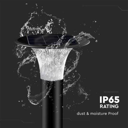 LED Solární lampa se senzorem LED/15W/3,2V 4000K/6000K IP65 6000 mAh