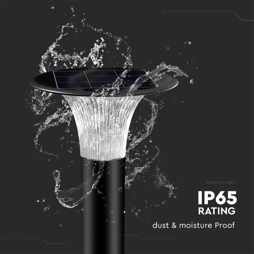 LED Solární lampa se senzorem LED/15W/3,2V 4000K/6000K IP65 6000 mAh