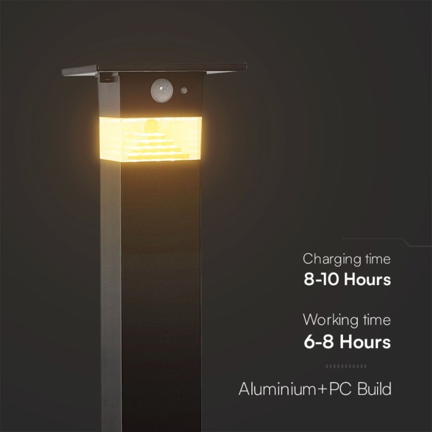 LED Solární lampa se senzorem LED/2,5W/3,7V IP54 3000K 2200 mAh