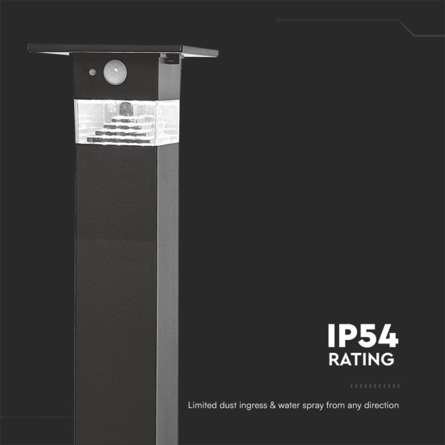 LED Solární lampa se senzorem LED/2,5W/3,7V IP54 3000K 2200 mAh