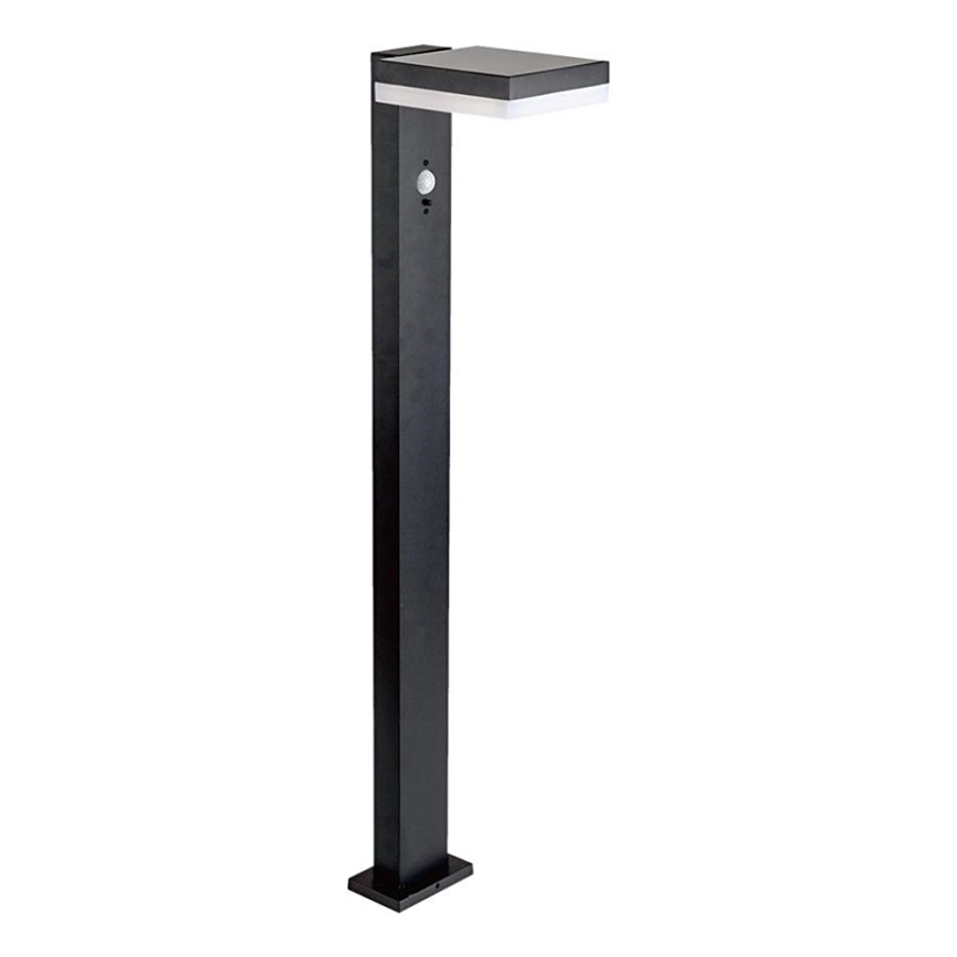 LED Solární lampa se senzorem LED/2W/3,7V IP54 3000K 2200 mAh hranatý černá