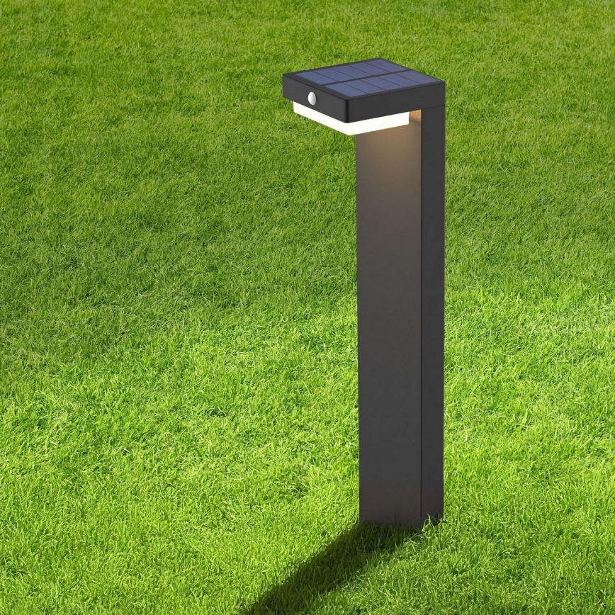 LED Solární lampa se senzorem MALI LED/4,5W/3,7V 2000 mAh IP44 černá