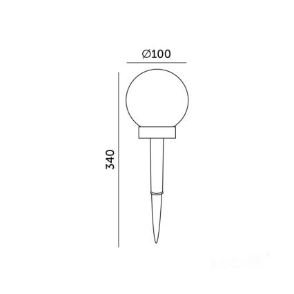 LED Solární lampa SPHERE LED/1,2V 4000K IP44 40 mAh pr. 10 cm