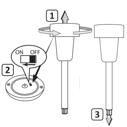 LED Solární lampa STIK LED/1,2V 40 mAh IP44