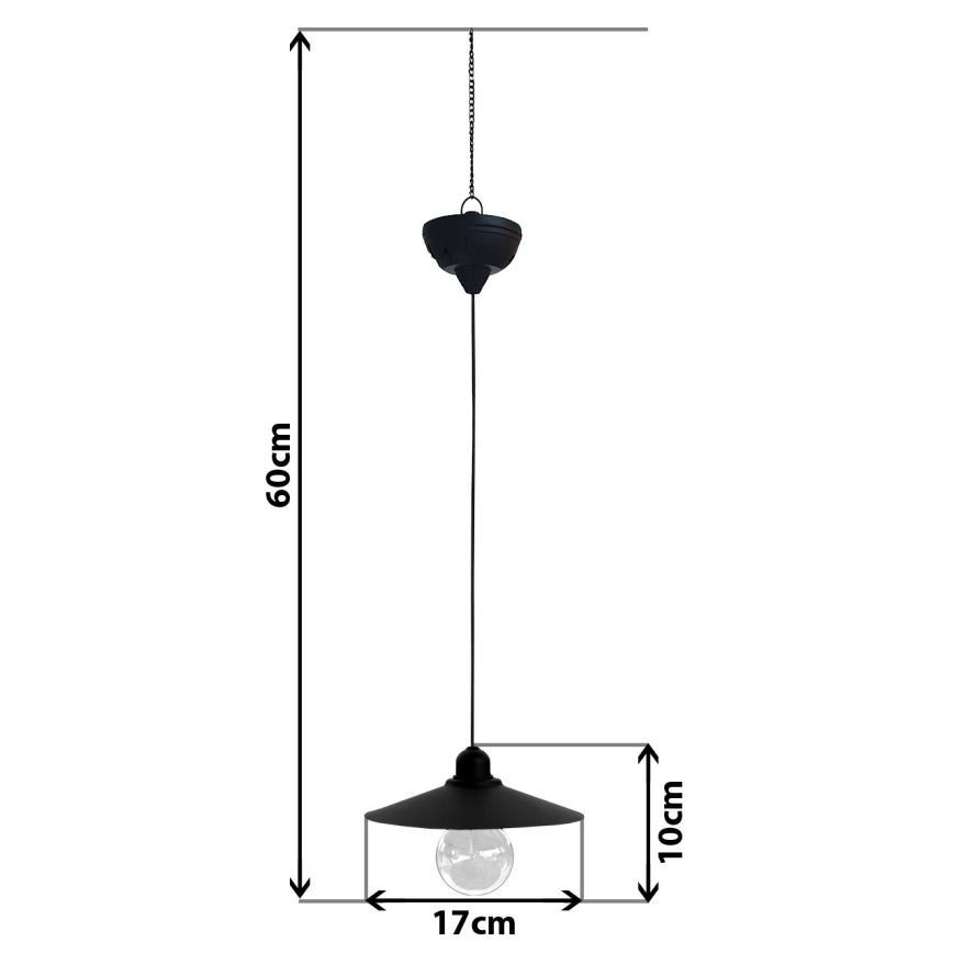 LED Solární lustr na lanku DINA 1,2V 200 mAh IP44