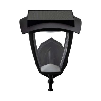LED Solární nástěnná lampa LED/2W/3,7V 3000/6000K IP65 2200 mAh černá