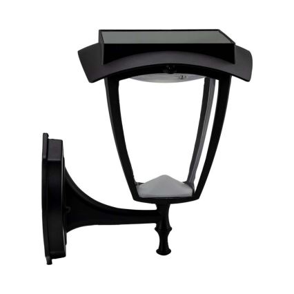 LED Solární nástěnná lampa LED/2W/3,7V 3000/6000K IP65 2200 mAh černá
