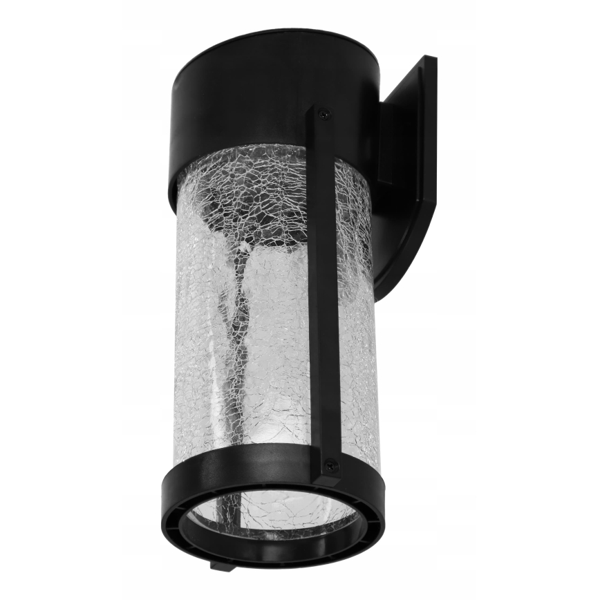 LED Solární nástěnná lampa LED/3,7V 300 mAh IP44 černá