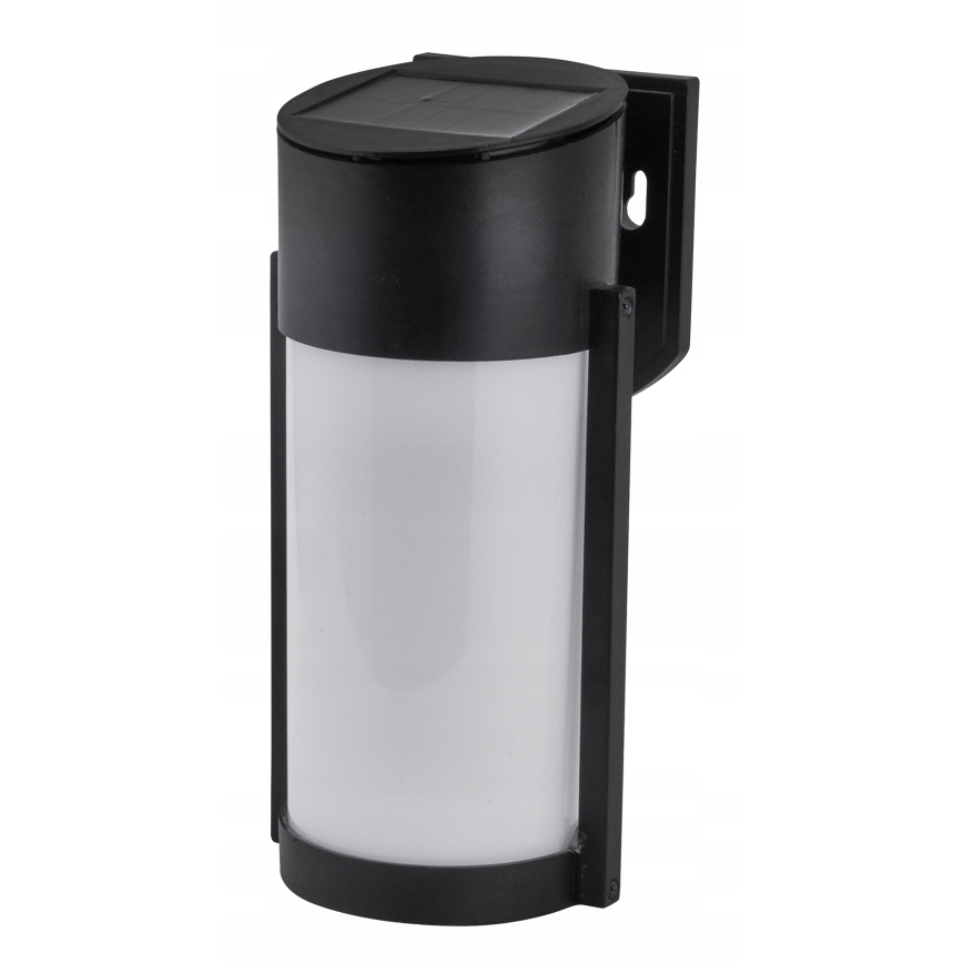 LED Solární nástěnná lampa LED/3,7V 300 mAh IP44 černá