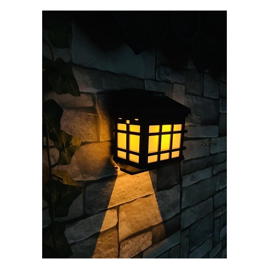 LED Solární nástěnná lampa se soumrakovým senzorem LED/2V 70 mAh IP44