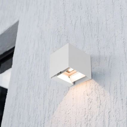LED Solární nástěnné svítidlo se senzorem LED/9W/3,7V 3000/4000/5000K IP65 2600 mAh bílá