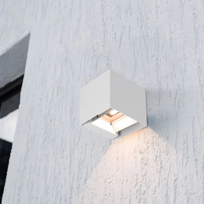 LED Solární nástěnné svítidlo se senzorem LED/9W/3,7V 3000/4000/5000K IP65 2600 mAh bílá