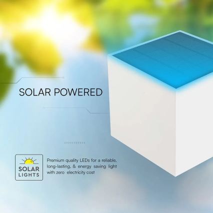 LED Solární nástěnné svítidlo se senzorem LED/9W/3,7V 3000/4000/5000K IP65 2600 mAh bílá
