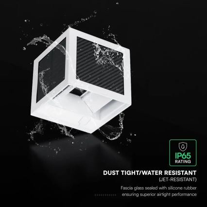 LED Solární nástěnné svítidlo se senzorem LED/9W/3,7V 3000/4000/6000K IP65 2600 mAh bílá