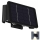 LED Solární nástěnné svítidlo 4xLED/1,5W/3,7V 1500 mAh IP54 černá