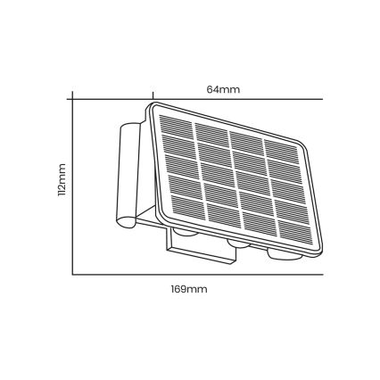 LED Solární nástěnné svítidlo ALF LED/4W/3,2V 6000K IP54 černá