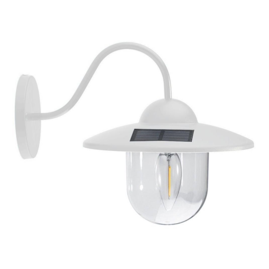 LED Solární nástěnné svítidlo LED/0,5W/1,2V 600 mAh IP44 bílá