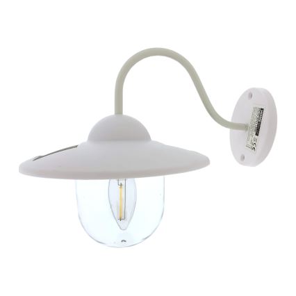 LED Solární nástěnné svítidlo LED/0,5W/1,2V 600 mAh IP44 bílá