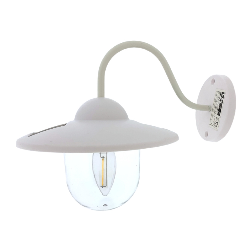 LED Solární nástěnné svítidlo LED/0,5W/1,2V 600 mAh IP44 bílá